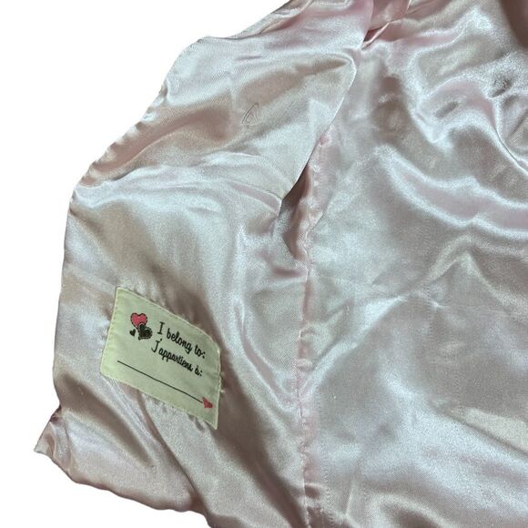 Old Navy Grey and Pink Plaid Pea Coat- 12-18mon - Picture 6 of 11